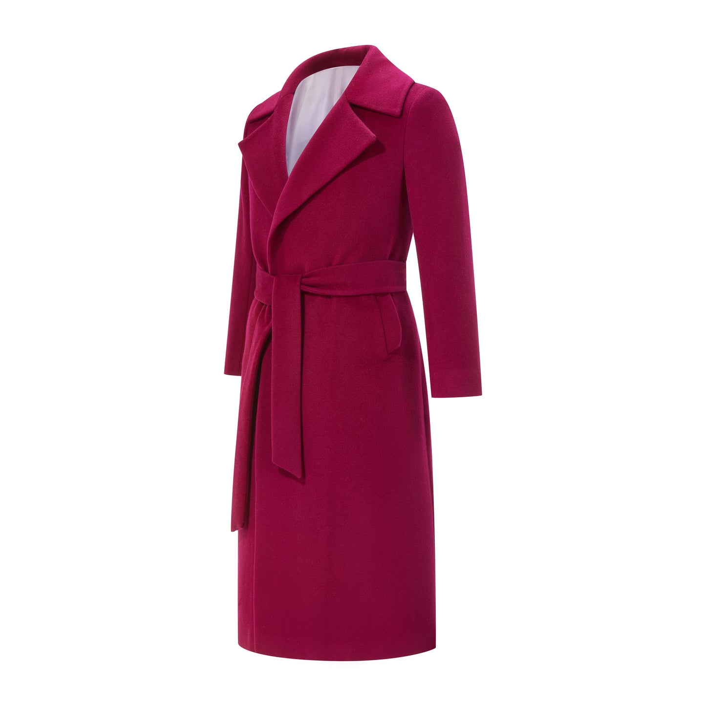 PURE CASHMERE RASPBERRY  COAT