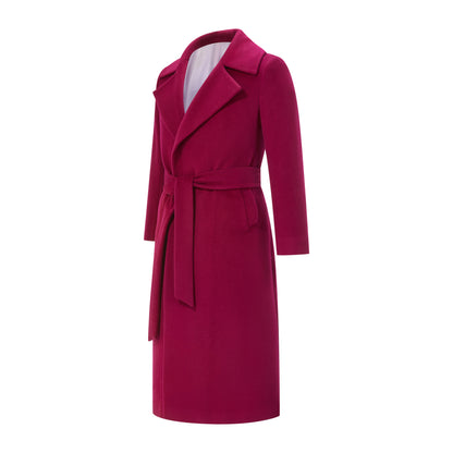 PURE CASHMERE RASPBERRY  COAT