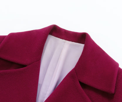 PURE CASHMERE RASPBERRY  COAT