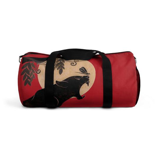 Full Moon Panther · Duffel Bag (Dark Red)