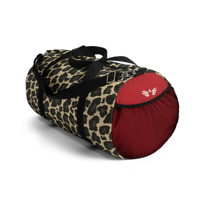 Classic Leopard · Duffel Bag (Dark Red)
