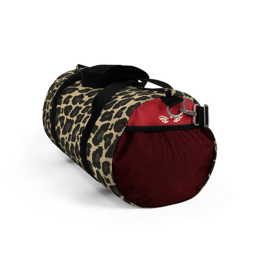 Classic Leopard · Duffel Bag (Dark Red)