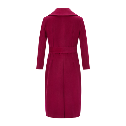 PURE CASHMERE RASPBERRY  COAT