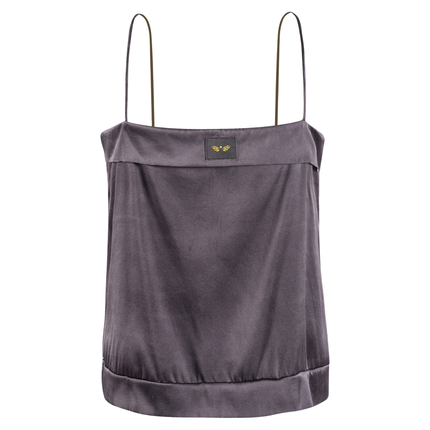 DARK GREY DIVINE SILK SQUARE TOP