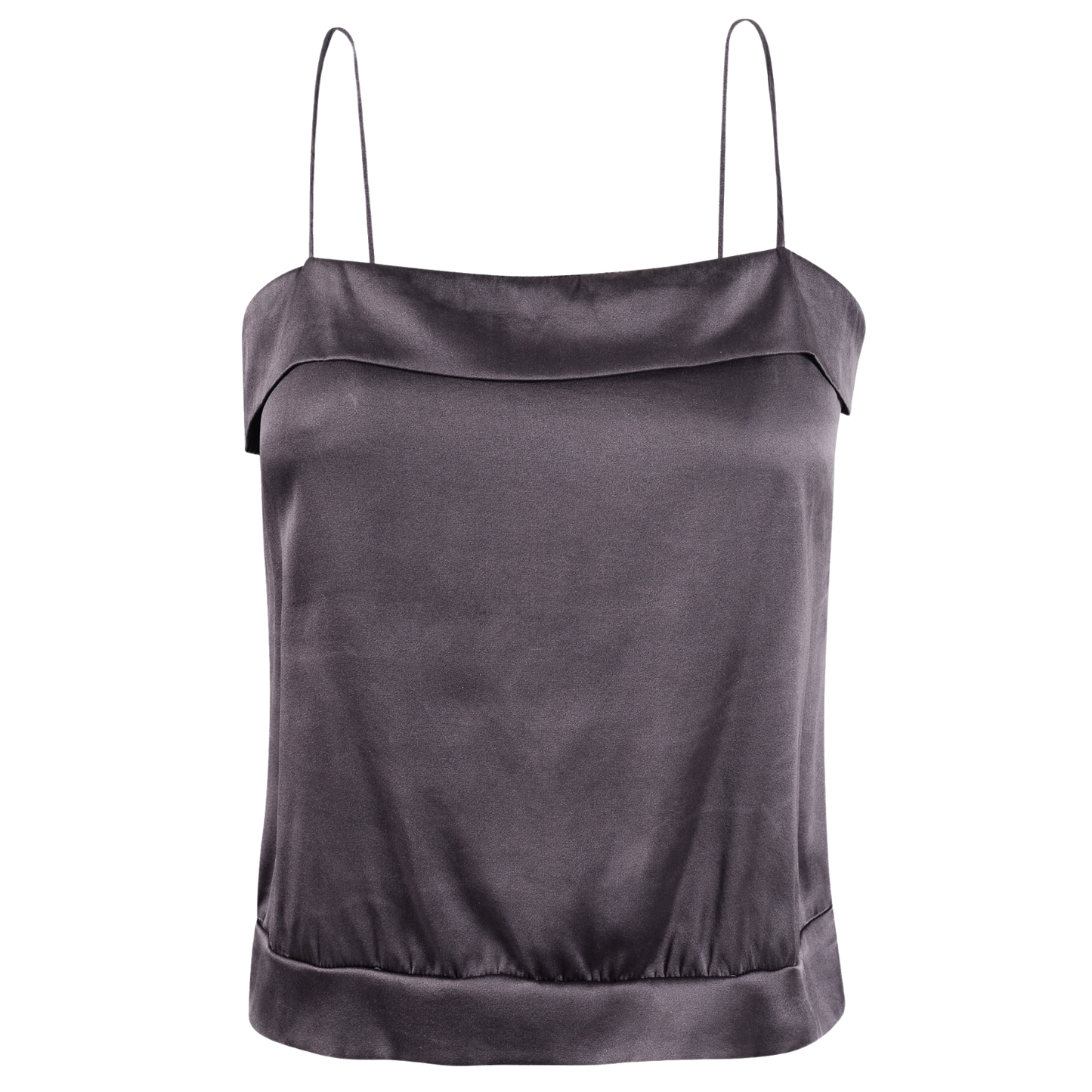 DARK GREY DIVINE SILK SQUARE TOP