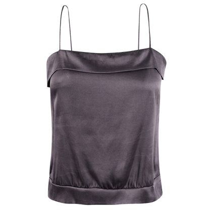 DARK GREY DIVINE SILK SQUARE TOP