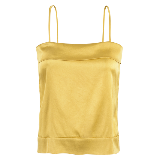 IMPERIAL YELLOW SILK SQUARE TOP